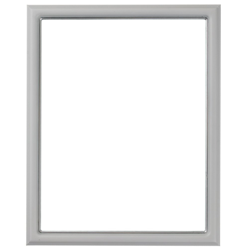 ArtToFrames 7 x 9 Inch 551 Rectangle Frame Linen White with Silver Lip Picture Frame Comes with Rectangle Flat Glass, Rectangle Frame Back and Wall Hanging Hardware (551R0709LWS)