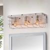 Edvivi 3-Light Caged Vanity Light, Antique White Wood Industrial Farmhouse Decor Lighting, Wall Lights Fixtures for Mirrors, Bedroom, Living Room, Hallway, Bathroom view 2