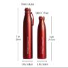 IVMET Aqua Stainless Steel Double Wall Vacuum Insulated Drinking Bottle Flask Hydro Metal reusable Canteen for Sport Fitness Outdoor (Ruby Red, 25.3 Oz/750 ml) view 2