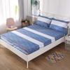CFYCYHDZHT Bedding Best for Hotel Home Kids Bedroom Flower Animal Waterproof Mattress Protector, Hotel Homestay Brushed Solid Color Bed Sheets Blue and White 180200cm view 1