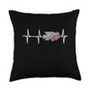 Flowerhorn Cichlids Heartbeat Fishkeeping Aquarium Lovers Throw Pillow view 1