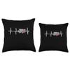 Flowerhorn Cichlids Heartbeat Fishkeeping Aquarium Lovers Throw Pillow view 3