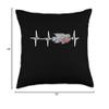 Flowerhorn Cichlids Heartbeat Fishkeeping Aquarium Lovers Throw Pillow view 4