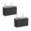 KeDun Kedoung 2Pack Bedside Organizer Caddy Hanging with Hook, Bed Storage Pocket for Dorm Kids Room Top Bunk Bed Loft Bed, Bedside Storage for Phone Remote Control Laptop BooksBlack view 1