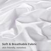 APSMILE Lightweight Down Feather Fibers Blanket, Summer Cooling Down Feather Fibers Comforter Full/Queen Size, Ultra-Soft Breathable Thin Bed Quilt Duvet with Satin Trim(Full/Queen, Cream White) view 3