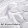 APSMILE Lightweight Down Feather Fibers Blanket, Summer Cooling Down Feather Fibers Comforter King Size, Ultra-Soft Breathable Thin Bed Quilt Duvet with Satin Trim(King, Cream White) view 3