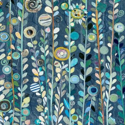 ArtExpert Navy Blue Sky Crop by Candra Boggs - 16x16 Art Print Poster
