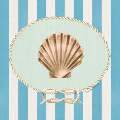 Naughtical And Nice Sea Shell by Danielle Murray - 16x16 Art Print Poster