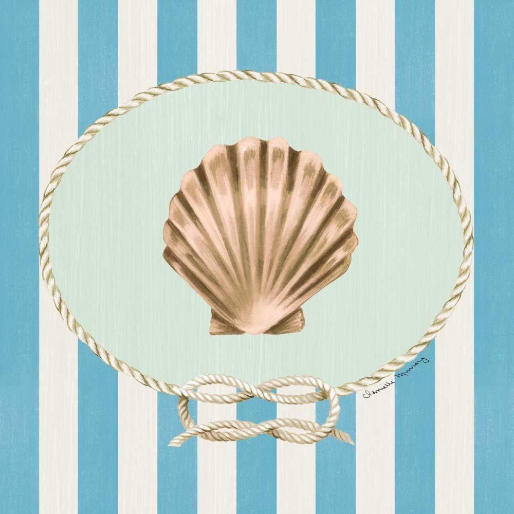 Naughtical And Nice Sea Shell by Danielle Murray - 16x16 Art Print Poster