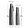 IVMET Aqua Stainless Steel Double Wall Vacuum Insulated Drinking Bottle Flask Hydro Metal reusable Canteen for Sport Fitness Outdoor (Cool Grey, 25.3 Oz/750 ml) view 2