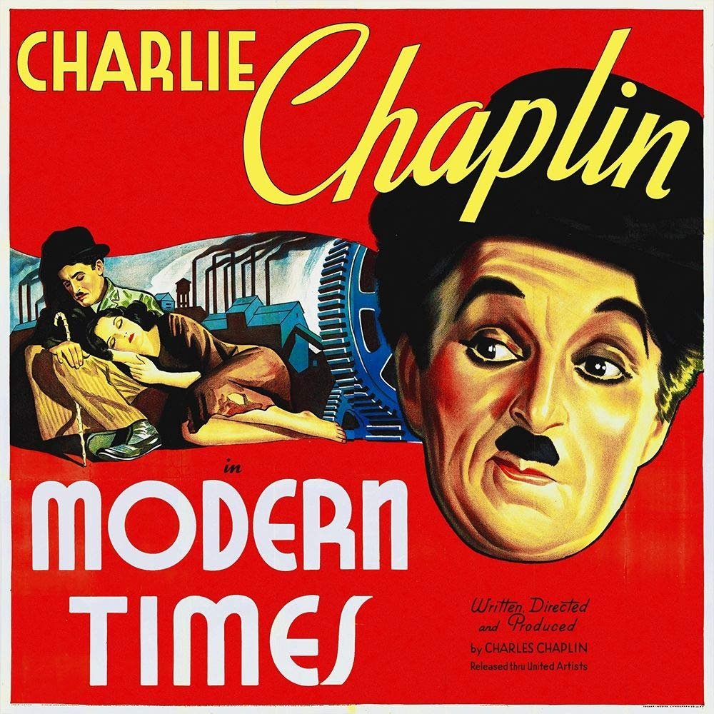 ArtExpert Charlie Chaplin - Modern Times, 1936 by Hollywood Photo Archive - 16x16 Art Print Poster