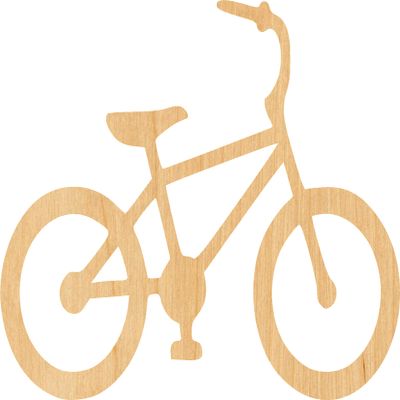 Bike Laser Cut Out Wood Shape Craft Supply - 2"