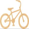 Bike Laser Cut Out Wood Shape Craft Supply - 2" view 1