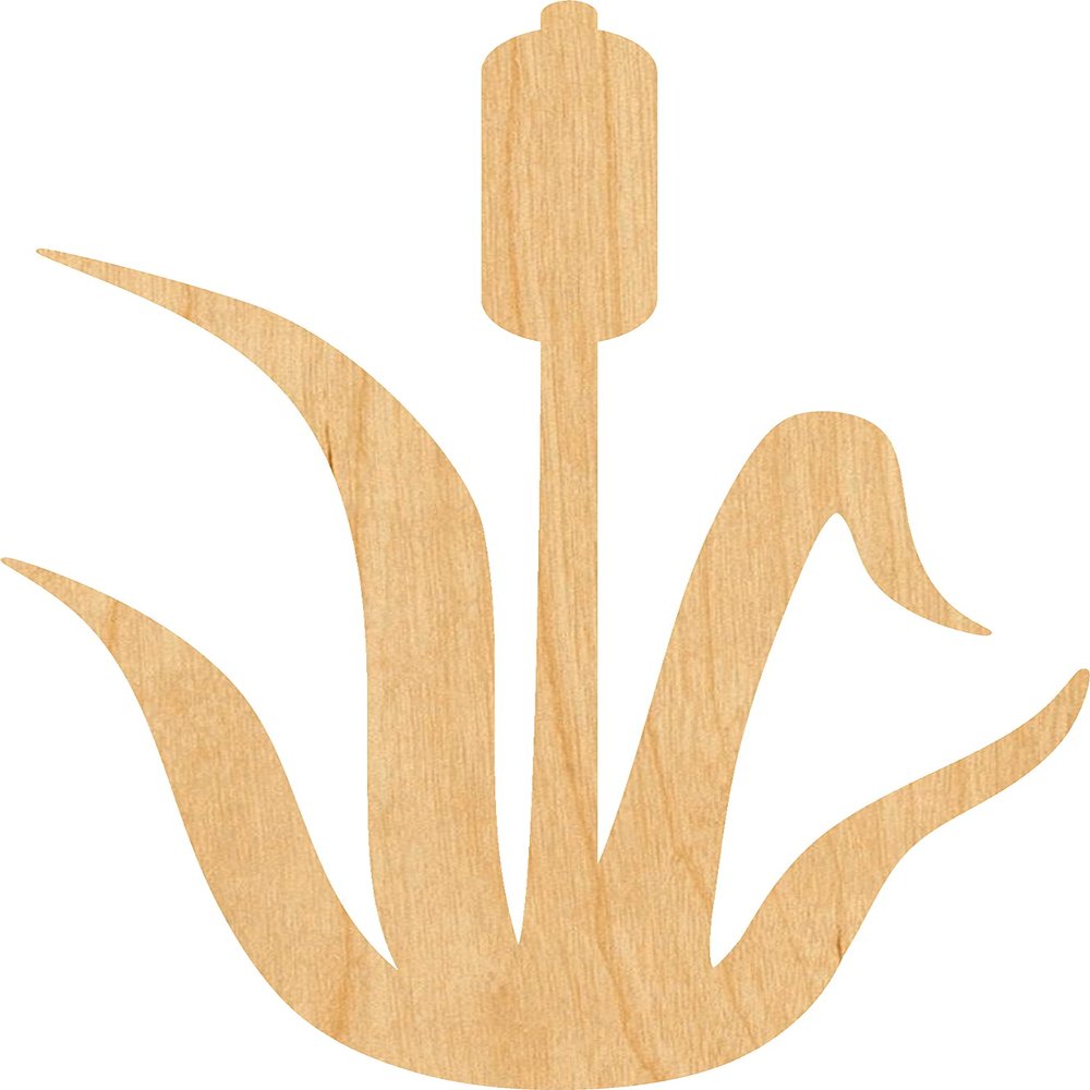 Cattail Laser Cut Out Wood Shape Craft Supply - 2"