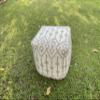 LOOMINAIRE Handmade Hemis Wool, Cotton Natural Fiber Easy Maintenance Pouf/Footstool for Living Room Bed Room Family Room (16"x16"x16") view 2