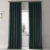 HPD Half Price Drapes Signature Plush Velvet Blackout Curtains for Bedroom (1 Panel), 50W X 96L Hotel Black Out Curtains for Living Room, Thermal Insulated Blackout Curtains for Windows, Spirit Green view 1