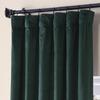 HPD Half Price Drapes Signature Plush Velvet Blackout Curtains for Bedroom (1 Panel), 50W X 96L Hotel Black Out Curtains for Living Room, Thermal Insulated Blackout Curtains for Windows, Spirit Green view 2