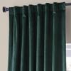 HPD Half Price Drapes Signature Plush Velvet Blackout Curtains for Bedroom (1 Panel), 50W X 96L Hotel Black Out Curtains for Living Room, Thermal Insulated Blackout Curtains for Windows, Spirit Green view 4