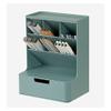 TULGIGS Stationary, Cosmetic Storage Desk Organizer for Home Office (Cobalt Green) view 1