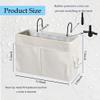 Someteth Bedside Caddy Organizer & Bedside Storage Basket Multi-Function Organizer for Bunk, Hospital Beds, Dorm Bed Rails,| Holds Magazines, Books, Glasses, Phone | Space-Saving (White 2 Pack) view 3