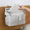 Someteth Bedside Caddy Organizer & Bedside Storage Basket Multi-Function Organizer for Bunk, Hospital Beds, Dorm Bed Rails,| Holds Magazines, Books, Glasses, Phone | Space-Saving (White 2 Pack) view 4