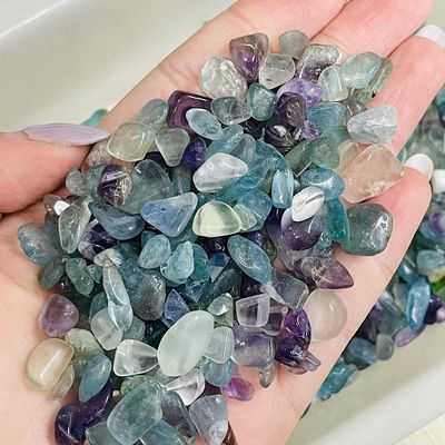 1kg Natural Fluorite Quartz Crystal Rock Tumble Stones for Fish Tank Aquarium Home Decoration Accessories-1 kg