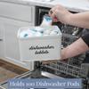 AuldHome Design Dishwasher Pod Holder, Tablet Container; White ...