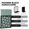 Black Geometric Honeycomb Metal Bookends - Book Ends for Shelves - Decorative Modern Heavy Duty Bookend Stopper - Book Ends for Heavy Books - Home Office Book Holder - 1 Pair, 6x3.25x6.25 in view 4