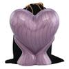 Aestheticurns Forever Heart Funeral Urn - Adult Metal Cremation Urn with Velvet Bag (Purple) view 1