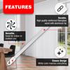 Amazing Drapery Hardware Premium White Reinforced Fiberglass Vertical Blind Wand with Aluminum Tip, 36-inches, 2 Pack - Effortless Installation - Ideal for Wand-Controlled Vertical Blinds view 2