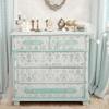 Redesign with Prima Decor Clear-Cling Stamps - Stamped Damask for Wall Paint Wall Art Furniture Decorative nightstand Bed Side Stand Large Vanity Table Set Makeup Vanity Dressing Table Computer Desk view 2