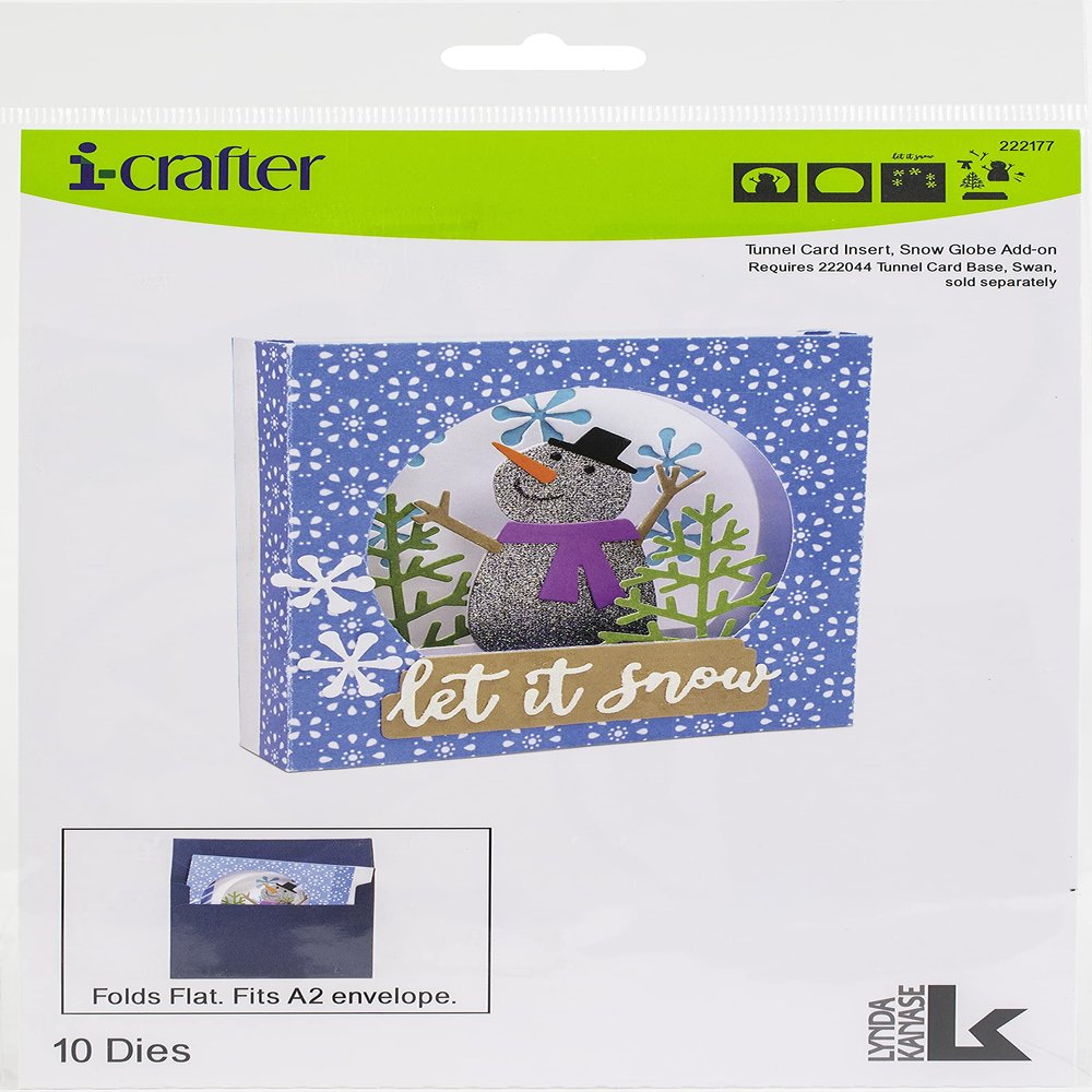 i-crafter Metal Dies, Tunnel Card Insert, Snow Globe Add-On