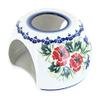 Blue Rose Polish Pottery - Cherry Red Bouquet Teapot Warmer - 6" Diameter - Decorative Teapot Stand for Keeping Tea Hot view 1