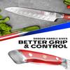Dalstrong Santoku Knife - 7 inch - Shogun Series - Damascus - Japanese AUS-10V Super Steel Kitchen Knife - Vacuum Treated - Crimson Red ABS Handle - Razor Sharp Vegetable Knife - w/Sheath view 4