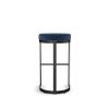 Amisco Lester 30 in. Bar Stool - Blue Polyurethane/Black Metal view 4
