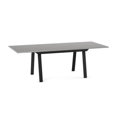 Amisco Reaves Extendable Dining Table - Concrete TFL/Black Metal
