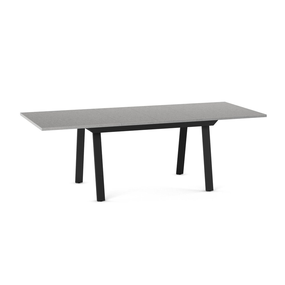 Amisco Reaves Extendable Dining Table - Concrete TFL/Black Metal