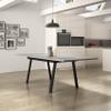 Amisco Reaves Extendable Dining Table - Concrete TFL/Black Metal view 2