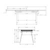 Amisco Reaves Extendable Dining Table - Concrete TFL/Black Metal view 3