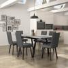 Amisco Reaves Extendable Dining Table - Concrete TFL/Black Metal view 4