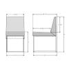 Amisco Derry Dining Chair - Light Gray Polyester/Black Metal view 3