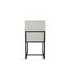 Amisco Derry Dining Chair - Light Gray Polyester/Black Metal view 4