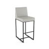 Amisco Derry 26 in. Counter Stool - Light Grey Polyester/Black Metal view 1