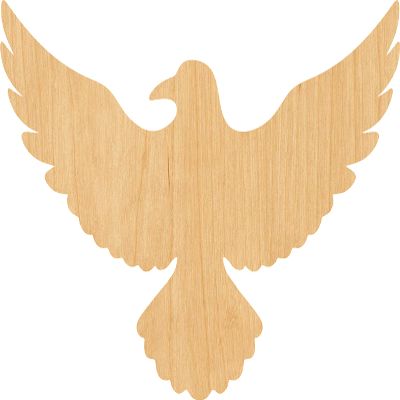 Flying Raven Laser Cut Out Wood Shape Craft Supply - 2"