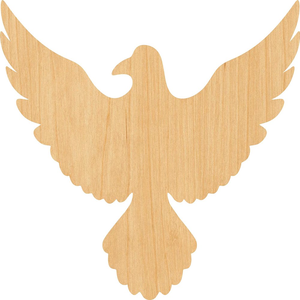 Flying Raven Laser Cut Out Wood Shape Craft Supply - 2"