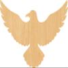 Flying Raven Laser Cut Out Wood Shape Craft Supply - 2" view 1