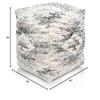 LOOMINAIRE Rustic Kilim Pouf/Footstool Sequoia Hand Woven of Handspun Yarn for Living Room Bed Room Family Room (16"x16"x16") view 3