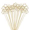 Tinsow 30 Pcs Metal Floral Place Card Holder, 13.4 Inch Flower Picks Clip for Floral Arrangement, Golden Gift Card Holder for Wedding and Party (Stars) view 1