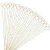Tinsow 30 Pcs Metal Floral Place Card Holder, 13.4 Inch Heart Shape Flower Picks Clip for Floral Arrangement, Golden Gift Card Holder for Wedding and Party (Hearts) view 1