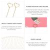 Tinsow 30 Pcs Metal Floral Place Card Holder, 13.4 Inch Heart Shape Flower Picks Clip for Floral Arrangement, Golden Gift Card Holder for Wedding and Party (Hearts) view 2